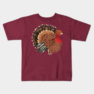 Cartoon Turkey Bird Kids T-Shirt